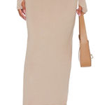 NBD  Tosca Fold Over Maxi Skirt in Taupe Photo 0