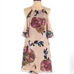 Trina Turk  | Silk Seraphima Floral Waterfall Cold Shoulder Dress Size 0 XS Photo 2