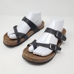Outwoods  2-Strap Black Strappy Buckled Flat Slip-On Sandals Women's Size 9 Photo 1
