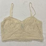 AQUA Tank Top XL Ivory Lace Bandeau Style With Straps Feminine Dainty Shirt Photo 0