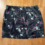 Urban Outfitters  Floral Black Mini Skirt Satin Photo 1
