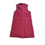 Garnet Hill  100% Linen Shirt Dress Size 8 Red‎ Button Front Classic Office Beach Photo 6