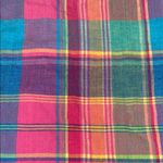 SUN STREAK plaid short sleeve button up multi color cotton camp shirt size S Pink Photo 4