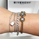 Givenchy Authentic Gold and Blue Crystal Chain Bracelet Photo 9