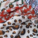 Maeve NWOT  Anthropologie Bernadette Mixed Print Blouse Size Small button down Photo 2