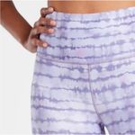 Athleta  Elation printed capri legging Tahiti dusk purple size small Photo 2