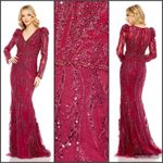 Mac Duggal $998  20349 Embellished Puff Sleeve V Neck Gown Photo 1