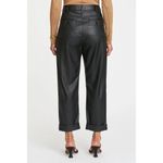 Pistola  Slate Black Faux Leather Kellin Pleated Trouser Photo 3