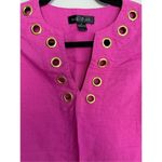 August Silk  sleeveless linen cotton blend top size Small Photo 2