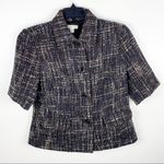 Coldwater Creek Gray Wool Blend Short Sleeves Side Pockets Blazer, Size 12 Photo 1