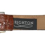 Brighton Vintage 1996  Women’s M 34” Brown Croc Embossed Leather Silver Tone Belt Photo 4