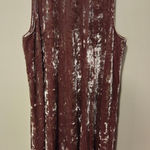 Cynthia Rowley  Brown Sleeveless Crushed Velvet Dress in Warm Brown Size Medium Photo 0
