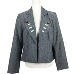 Walter Baker Fusion By Walter Marching Band Style Gold Button Front Blazer Size XS Photo 0