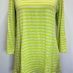 Le lis Lime Mixed Print Green & Pale Gray Striped with Navy Floral Back Panel M Photo 0