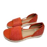 Eileen Fisher  Sandals‎ Size 6 Magma Coral Stretch Knit Open Toe Espadrilles Photo 3
