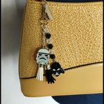 Star Wars Beaded Darth Vader Stormtrooper Purse Bag Charm Keychain Silver Photo 1