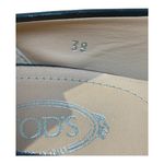 Tod's Leather Peep Toe Heels Italian Navy Blue Designer Pumps Shoes Size 39 8.5 Photo 12