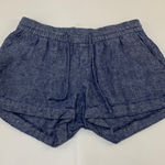 Old Navy  Blue Chambray Linen Blend Pull On Shorts XS Photo 0