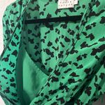 Tanya Taylor Nomi Wrap Dress Green Silk Print Ruffle Trim, Size 4 Photo 8