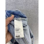 Paige Women's Denim Coverall High Rise Sierra Raw Hem Size 27 Light Wash Photo 3