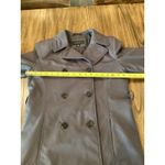 Gallery  double breasted nylon jacket grey coat size small petite Photo 1