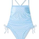 Wild Fable Women's Side-Cinch Detail Extra High Leg Cheeky One Piece Swimsuit - ™ Blue XXS Photo 4