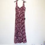 Lulus NWT LULU’S Illustrious Aura Plum Purple Floral Bustier Tie Strap Maxi Dress L Photo 5