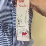 Parker  New York Lollie Mini Dress XS Blue White Stripe Ruffle NWT Photo 9