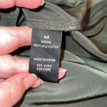 A Byer A. Byer Olive Green Studded‎ Collar Button Down Dress Size M Photo 6