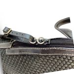 Jones New York  Black Woven Satchel Handbag Purse Photo 3