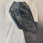 WAYF  Sleek Black Wide Leg leather pants Photo 10