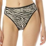 Michael Kors NWT $132 Zebra Zip Front Bikini Top + bottoms set S Photo 6