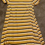 Forever 21 Yellow, Navy And White Striped Dress Photo 0