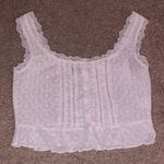 SheIn White Lacey Tank Top Photo 2