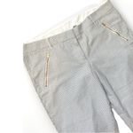 J.Crew  NWT City Fit Pinstripe Seersucker Pants Blue White Stripe Ankle Straight Photo 3