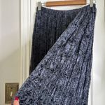 Vintage 90s crushed velvet burnout maxi skirt Blue Size M Photo 8