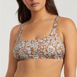 Everlane Square Neck Floral Bikini Top Size XXL Vacation Colorful Resort Summer Photo 2