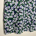 Olivaceous Linen Floral Blue Green Tie Front Mini Dress Size Medium Photo 10