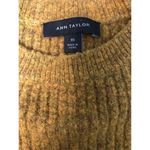 Ann Taylor Wool blend Knit Sweater Bubble Sleeve Wool Blend Ribbed Mustard Yello Photo 11