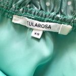 Tularosa Green Polka Dot Mini Off The Shoulder Dress XS Photo 8