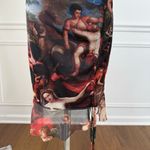 Pretty Little Thing Mesh Bodycon Ruched Mini Dress Renaissance Artwork Print 4 Photo 4