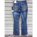 H&Y Premium‎ Collection Embellished Flared Leg Dark Wash Size 7/8 Jeans Blue Photo 2