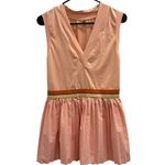 FP Movement You Got Served Peach Pink Pleated Mini Tennis Dress Sporty Sz Large Photo 2