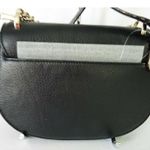 Kate Spade "Rita" Black Leather Satchel Cross-Body Turnlock Closure Chain Strap Photo 3