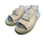 Seven Dials  Women's Slide Sandals Espadrille Tassel Detail Size 10M Beige‎ Photo 2