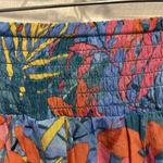 Kona Sol  Pants Women's L Pull on Rayon Smock Waist Wide Slit Leg Tropical Lounge Photo 3