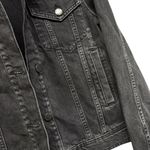Avec Les Filles Denim Jacket  Black Washed Denim Distressed Sz M Fall Winter Photo 5