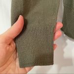 Milly  Green Knit Oversized Button Front Cardigan Sweater Womens L Dark Academia Photo 7