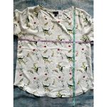Ann Taylor NWT! White Red Yellow Green Floral Print Flutter Sleeve Blouse Large Photo 5