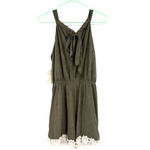 Altar'd State NWT  size Medium sleeveless romper lace lined‎ olive green soft Photo 1